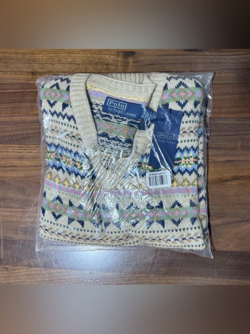 Polo Ralph Lauren Fair Isle Cotton-Cashmere Sweater Vest Tan Combo Men’s Size XL - Picture 8 of 10